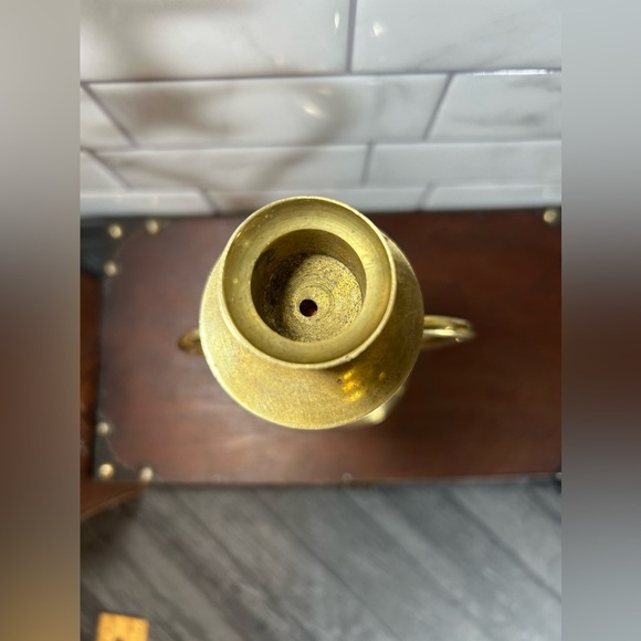 Vintage Brass Heart Candlestick - Picture 4 of 9